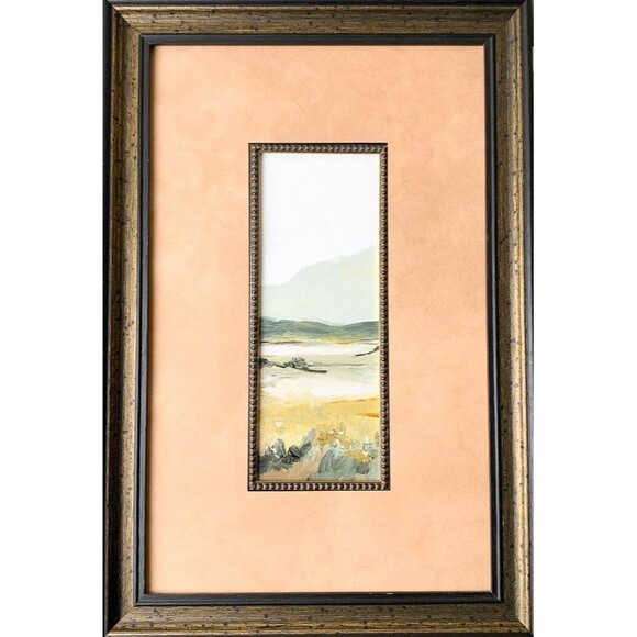 Framed Orig Oil Painting Country Landscape Wildflowers Sage Hills Signed 13x19 - Picture 1 of 6